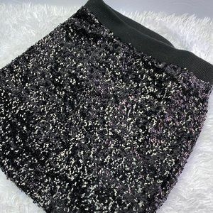 Forever 21 Gilrs Black Sequence Skirt Small